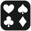 Poker flat icon card suites game and sign symbol logo illustration design