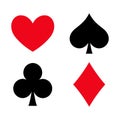 Poker flat icon card suites game and sign symbol logo illustration design