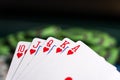 Poker game royal flush Royalty Free Stock Photo