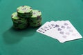 Poker game royal flush Royalty Free Stock Photo