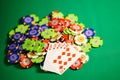 Poker game royal flush Royalty Free Stock Photo