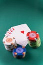 Poker game royal flush Royalty Free Stock Photo
