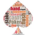 Poker game words concept Royalty Free Stock Photo