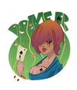 Poker girl tattoo or logo design