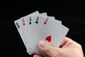 Poker hand. Royalty Free Stock Photo