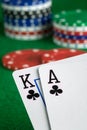 A poker hand of ace king of spades Royalty Free Stock Photo