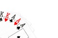 Poker hand full house of aces and kings Royalty Free Stock Photo