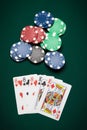 Poker hand Full House Royalty Free Stock Photo