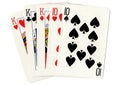 A full house poker hand of playing cards. Royalty Free Stock Photo