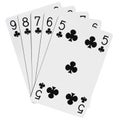 Poker hands Royalty Free Stock Photo