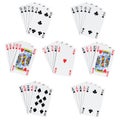 Poker hands Royalty Free Stock Photo