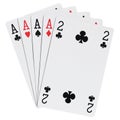 Poker hands Royalty Free Stock Photo