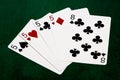 Poker hands - Four of a kind - five and eight Royalty Free Stock Photo