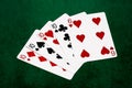 Poker hands - Four of a kind - ten and six Royalty Free Stock Photo