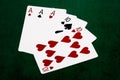 Poker hands - Full house - aces and tens Royalty Free Stock Photo