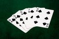 Poker hands - Straight flush ten to six Royalty Free Stock Photo