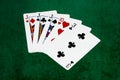 Poker hands - Three of a kind - jack, ten, three Royalty Free Stock Photo