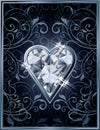 Poker hearts diamond card