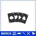 Poker icon flat Royalty Free Stock Photo