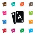 Poker Icon. Gamble Vector Element Can Be Used For Poker, Gamble, Casino Design Concept.