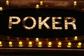 Poker neon lights Royalty Free Stock Photo