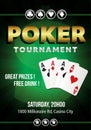 Poker night tournament event invitation design