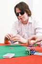Poker player Royalty Free Stock Photo