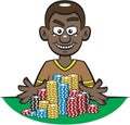 Poker Player All In Royalty Free Stock Photo