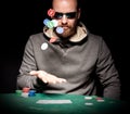 Poker player Royalty Free Stock Photo