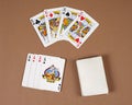Poker playing cards  full deck. Classic design of playing cards poker Games. Royalty Free Stock Photo