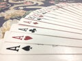 Poker playing cards. spades. hearts. clubs. diamonds Royalty Free Stock Photo