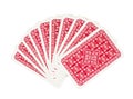 Poker Playing Cards On White