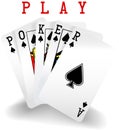 Poker Playing Cards Win Hand