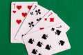 Poker quads playing card