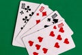 Poker quads playing card