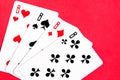 Poker quads playing card