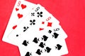 Poker quads playing card Royalty Free Stock Photo