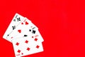 Poker quads playing card Royalty Free Stock Photo