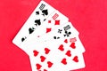 Poker quads playing card Royalty Free Stock Photo