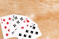 Poker quads playing card