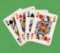 Poker of queens cards Royalty Free Stock Photo