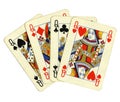 Poker of queens cards Royalty Free Stock Photo