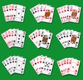Poker rankings Royalty Free Stock Photo