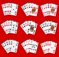 Poker rankings Royalty Free Stock Photo