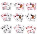 Poker rankings Royalty Free Stock Photo