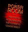 Poker room font golden symbol
