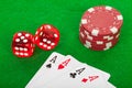 Poker scene Royalty Free Stock Photo