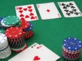 Poker scene - Full house Royalty Free Stock Photo