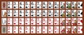 Poker set with isolated cards on green background. Poker playing cards - Full deck