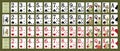 Poker set with isolated cards on green background. Poker playing cards - Full deck